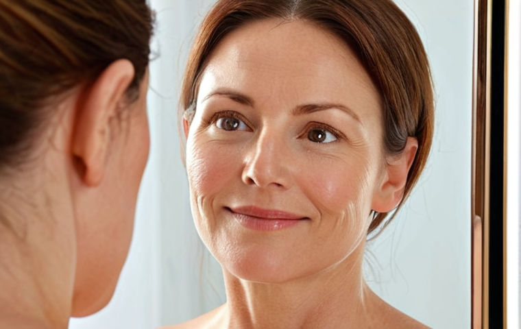 **Prompt 1: The Glow of Youthful Confidence**
A woman in her 40s or 50s, looking confidently and radiantly into a mirror, her face subtly softened and revitalized with natural volume in her cheeks and temples. Her expression is one of calm satisfaction and renewed self-assurance. The lighting is soft and flattering, highlighting her healthy, glowing skin. The overall atmosphere conveys natural beauty and the subtle, harmonious return of youthful contours, without overt signs of a medical procedure. Realism, high detail, studio lighting.